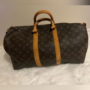 ***Authentic*** Louis Vuitton 45 Monogram Keepall Boudouliere M41418 Boston Bag